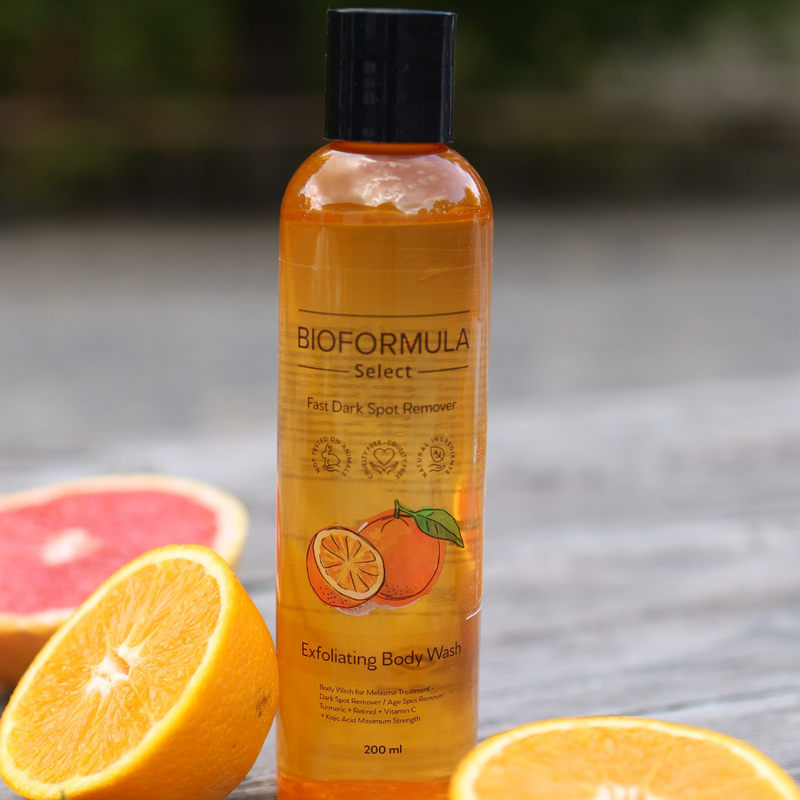 BioFormula Select  Kojic Acid Body Wash - Body Wash That Helps Lighten Dark Spots, Discoloration, Sun Spots, Age Spots & Post-Acne Marks, (1 pk, 30g)