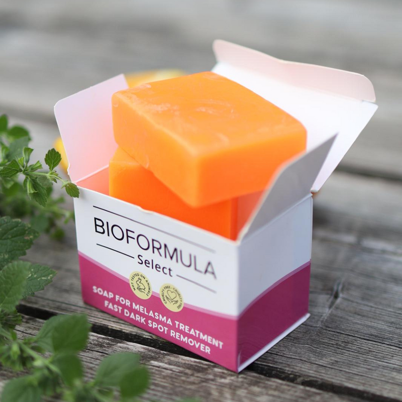 BioFormula Select Kojic Acid Dark Spot Remover Soap Bars with Vitamin C, Retinol, Collagen, Turmeric - Original Japanese Complex Infused with Hyaluronic Acid, Vitamin E, Shea Butter, Castile Olive Oil (2 Pack)