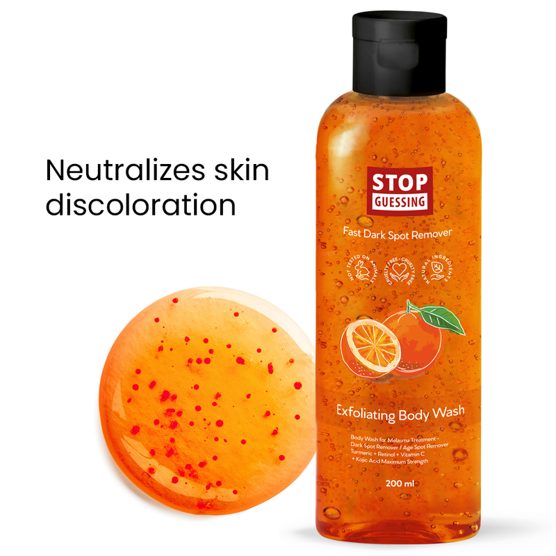 Stop Guessing Body Wash for Blotches, Dark Spot Removal/Color Correction, Safe Home Treatment, Maximum Strength