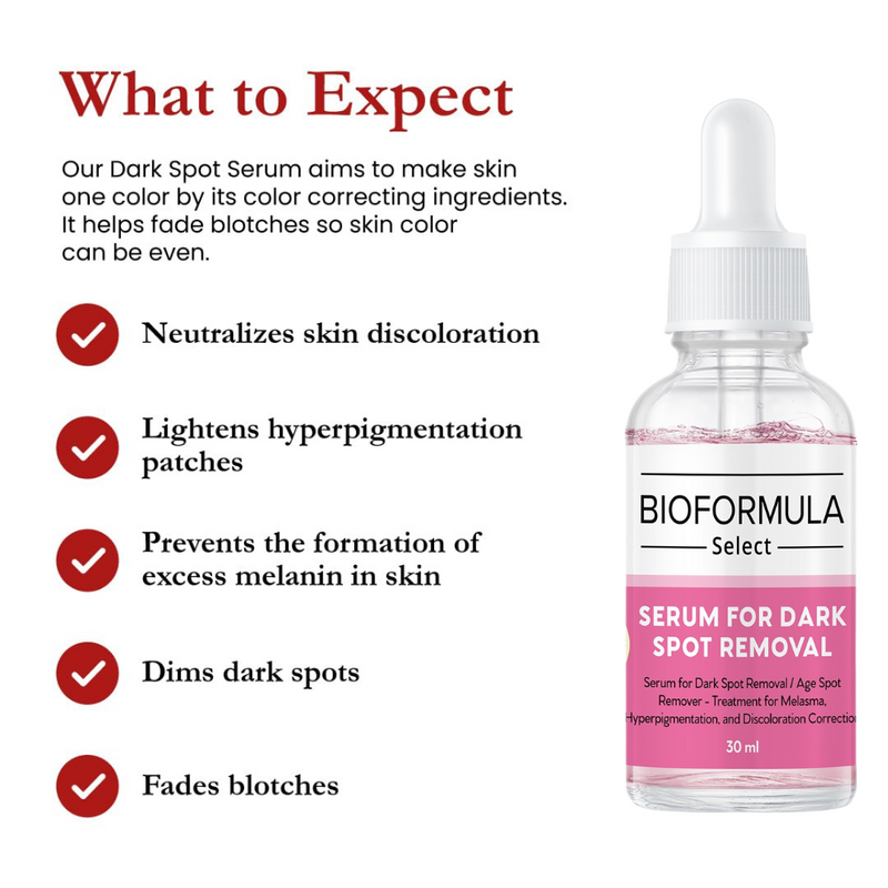 BioFormula Select Arbutin Serum That Helps Lighten Dark Spots, Discoloration, Sun Spots, Age Spots & Post-Acne Marks, With Anti-Aging Hexapeptide-1 and Oligopeptide-1, 30ML