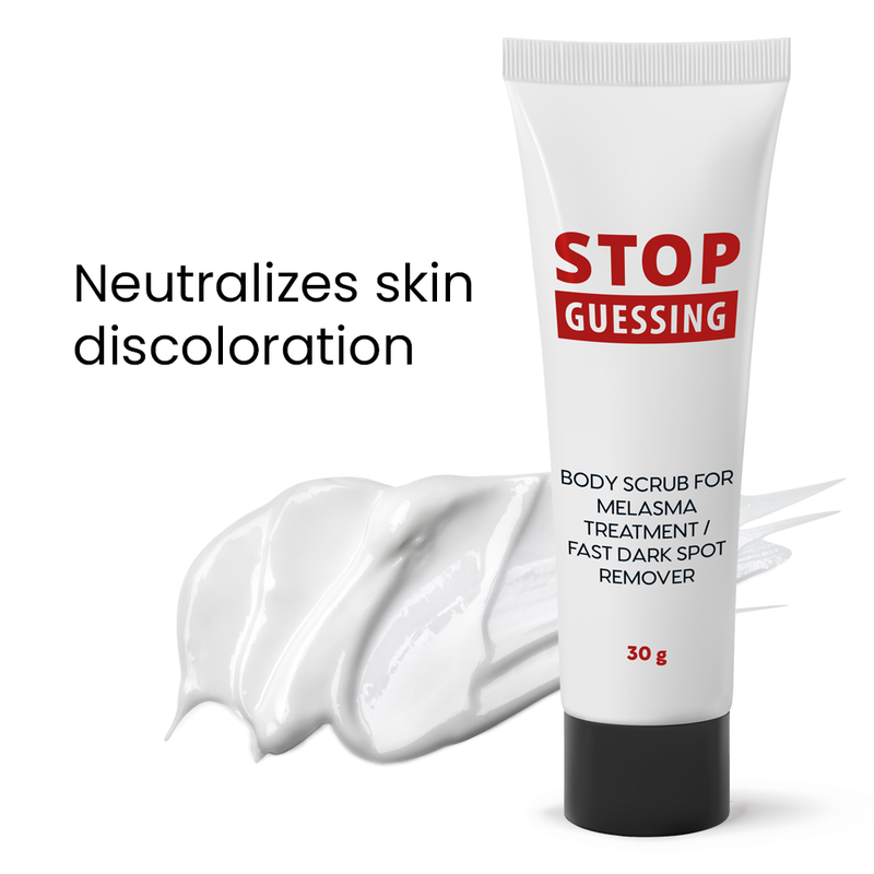 Stop Guessing Body Scrub for Fast Dark Spot Removal / Age Spot Remover, Safe Home Treatment for Hyperpigmentation & Melasma, Maximum Strength