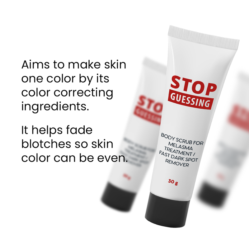 The Fast Dark Spot Remover Body Scrub by Stop Guessing